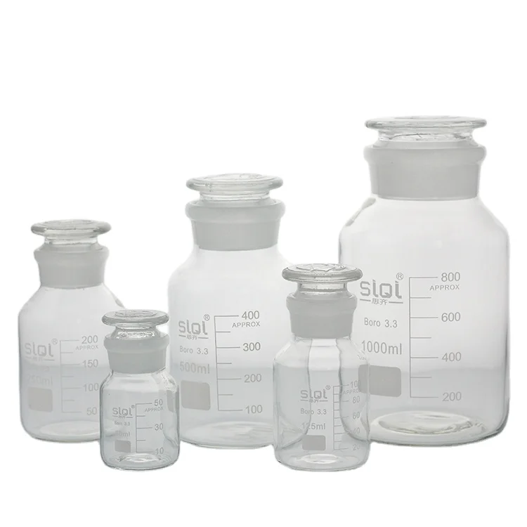 Портативная лабораторная бутылка-реагент с широким горлом, 125 мл