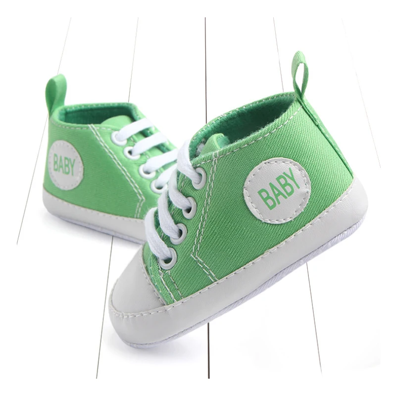 Classic Sports Newborn Infant Baby Boys Girls Solid Canvas First Walkers Shoes Soft Sole Anti-slip Baby Shoes Walking Shoes