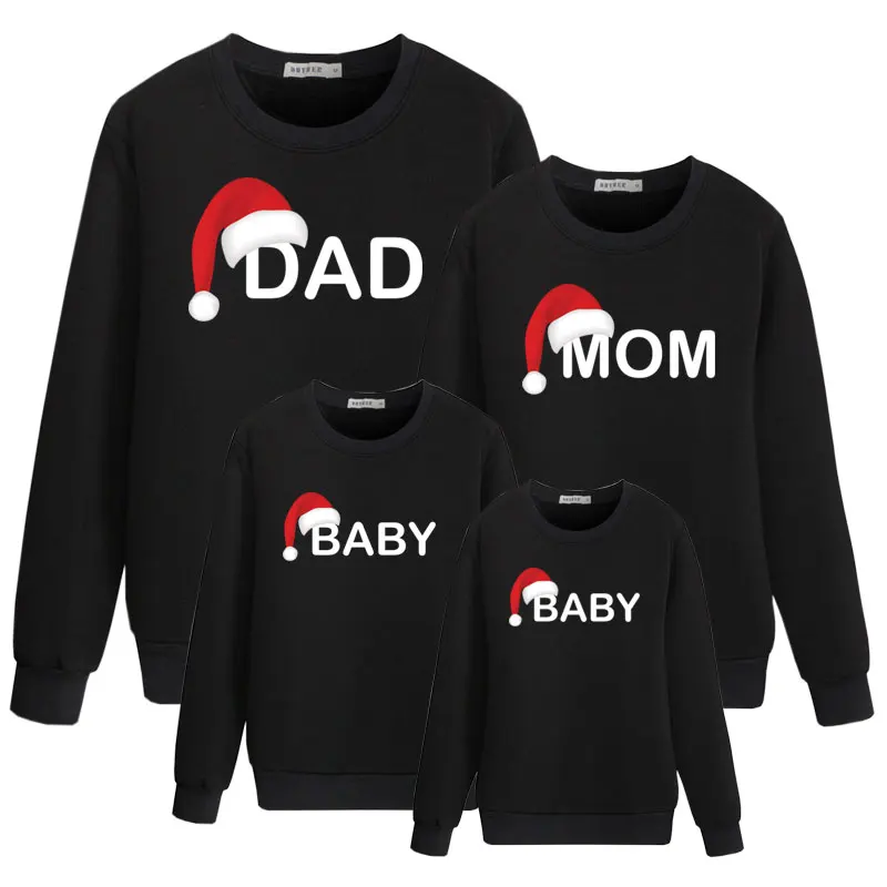 Dad Mom Baby Christmas Clothing for Family hoody matching outfits clothes mother daughter father son Christmas Sweater Shirt