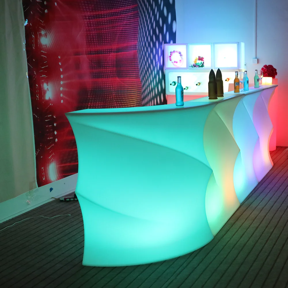 Портативный пульт дистанционного управления rgb меняющие цвета Светодиодная подсветка барная стойка открытый событие Вечеринка клуб светодиодная мебель для пляжа бар
