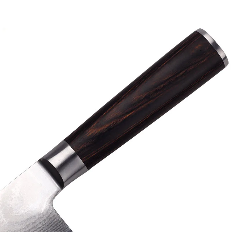 4 Pcs Professional supplier high-end pakka wood carbon steel damascus steel AUS 10 steel knife set