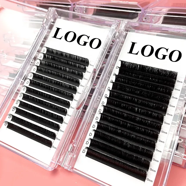 2023 Hot Selling Wholesale Private Label Russian Volume Pbt Material 0.03 0.05 Volume Eyelash Extensions