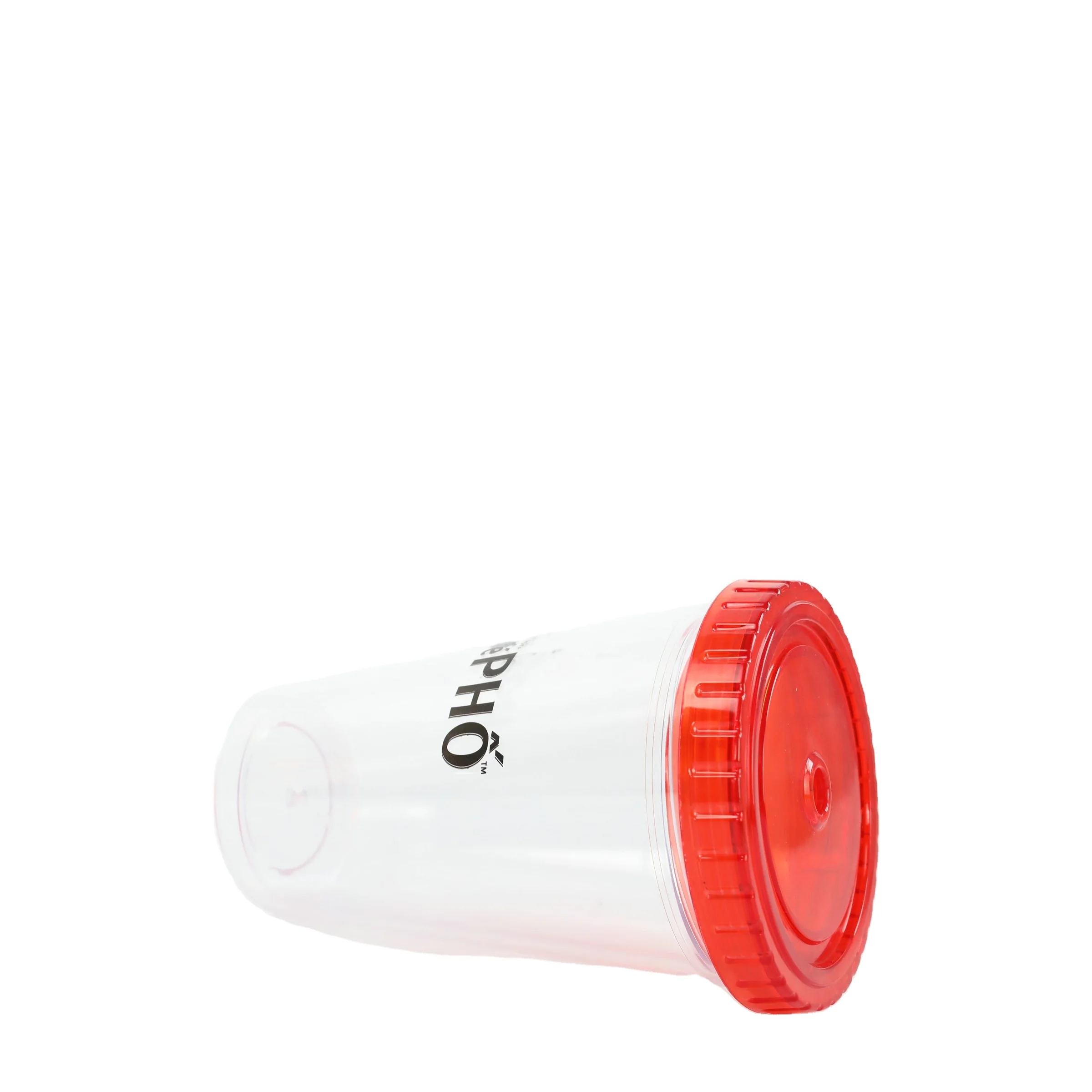 Plastic dessert cup with lid and spoon transparent double layer reusable cold cup lid coffee cup with lid and straw