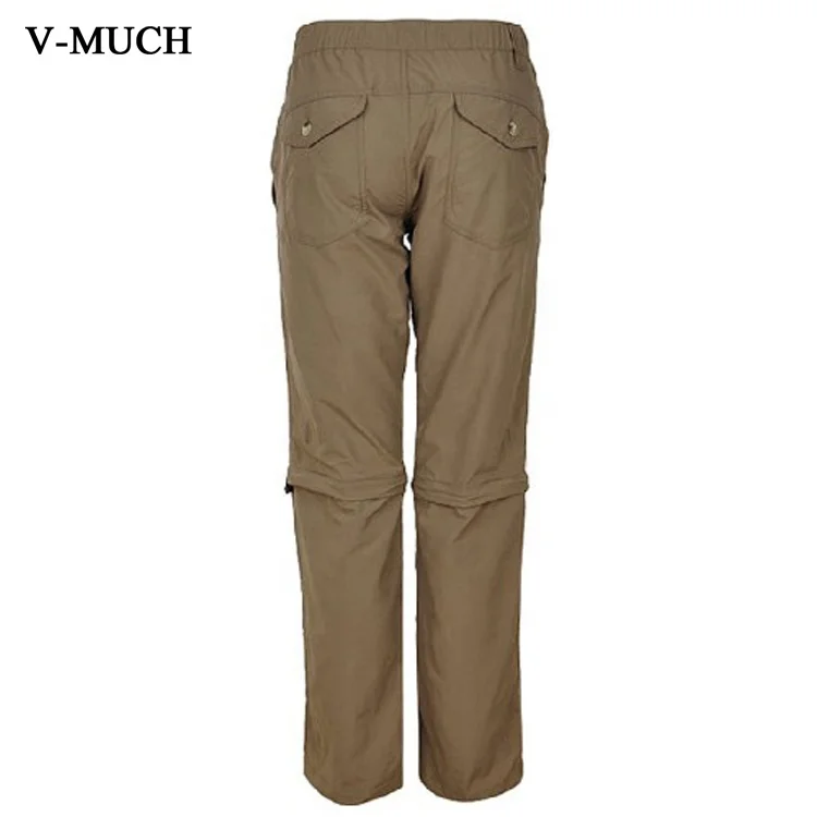 
New Arrival Adult black pants Multiple pockets detachable trousers ladies Elastic waistband 