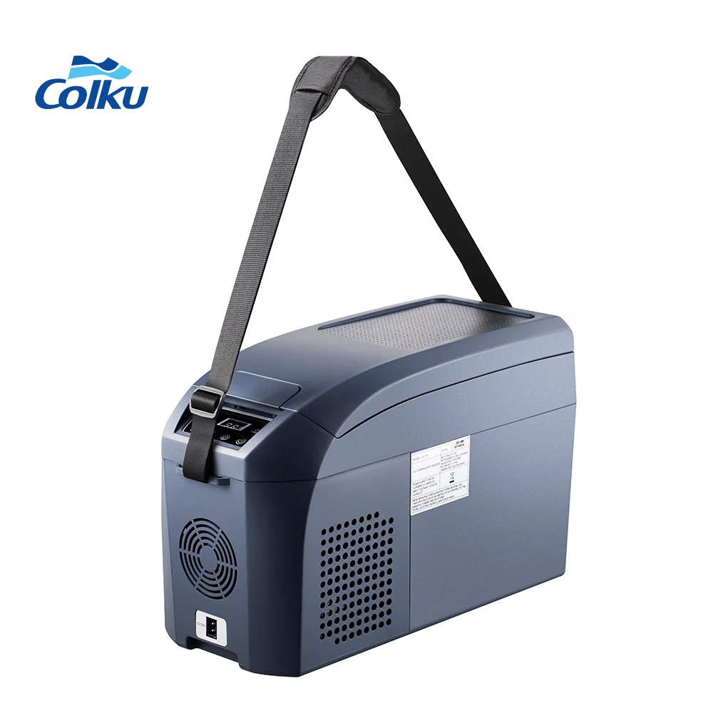 Colku DC-15F Food Grade Material 14L Portable Refrigerator Compressor 12V Mini Car Armrest Fridge