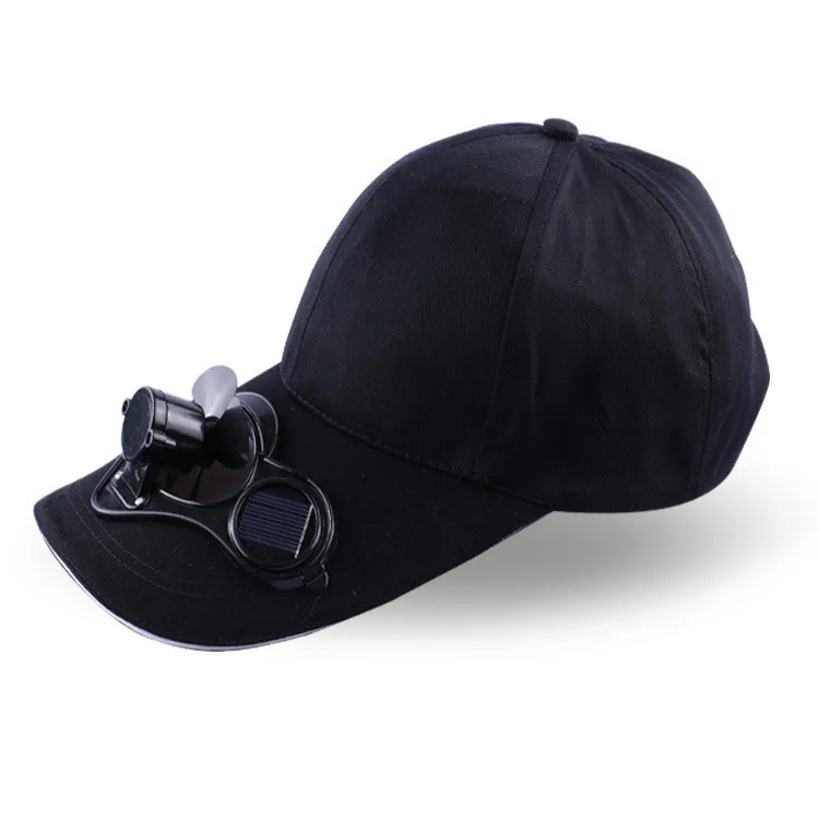 High Quality Unisex Adjustable Fit Solar Power Sun Baseball Hats With Cooling Fan Summer Sun Wide Brim Solar Fan Baseball Hat