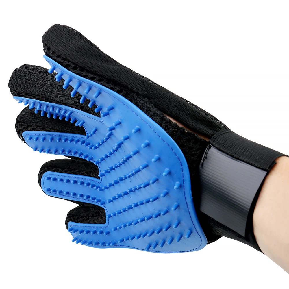 Free Sample Pet Grooming  Gloving pet Cleaning Brush Rubber Five Fingers Pet Gloving