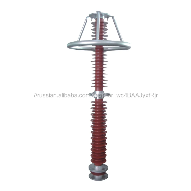 Горячее надувательство 11kv силиконовой резины 220kv громоотвод высокого напряжения 3 фазы молниеотвод цена для защиты от искровых перенапряжений