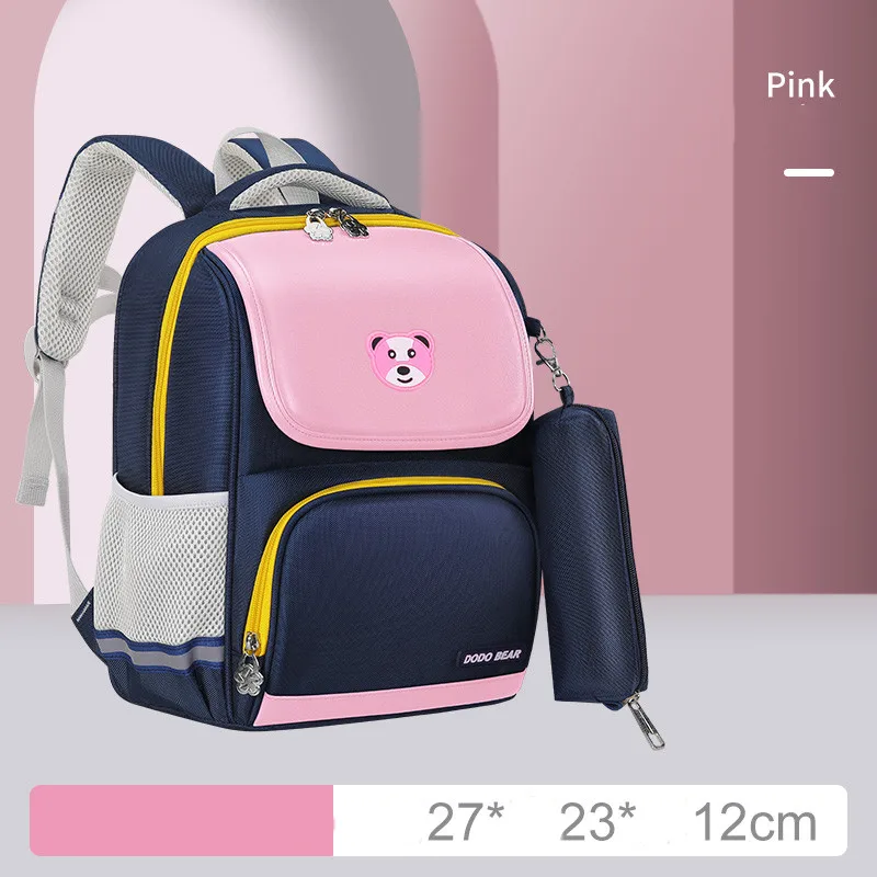 2022 fashion student schoolbag 1-6 grade portable large-capacity double shoulder bag school bag with pencil case