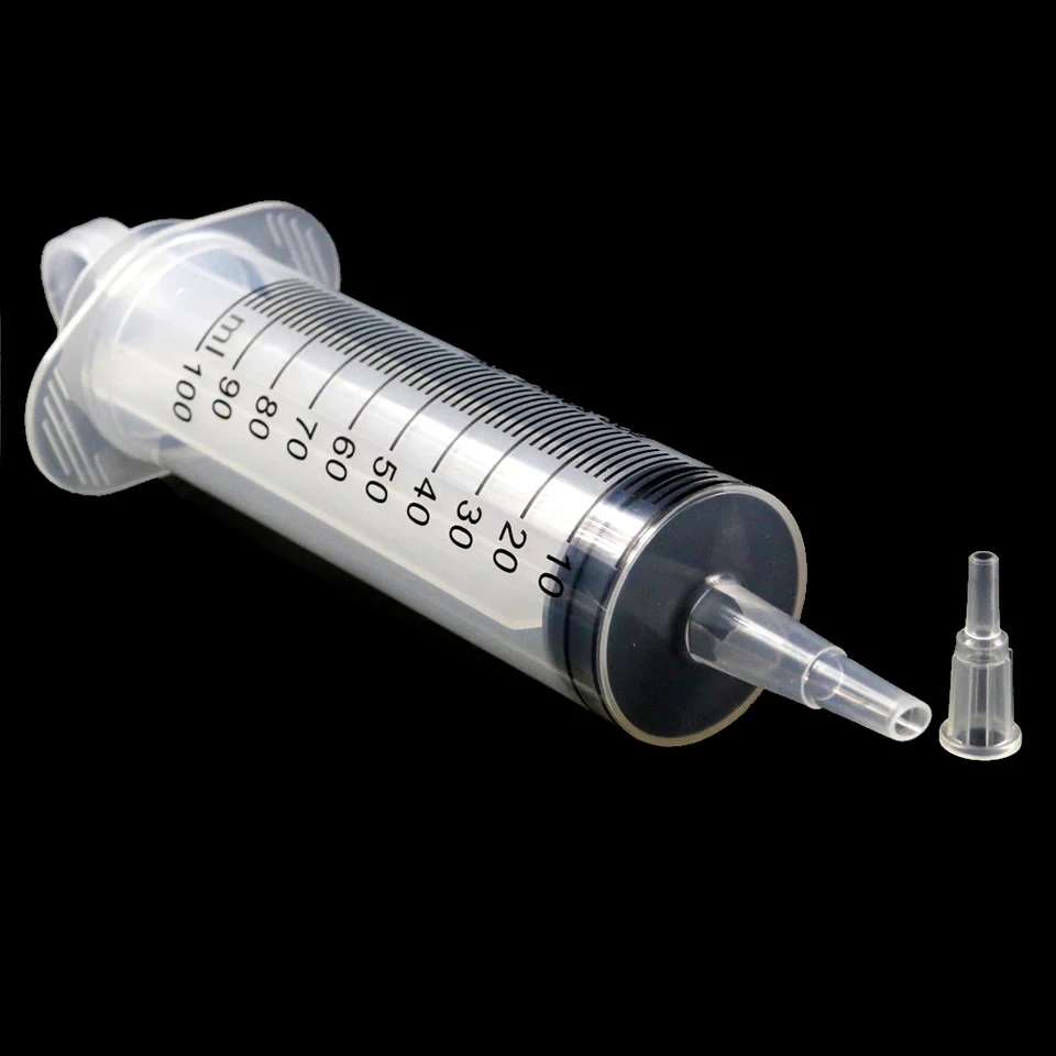 100ml Feeding Syringe Glue Filling Plastic Syringe Nutrient Sterile Without Needle Watering Refilling for Animal Food Feeding