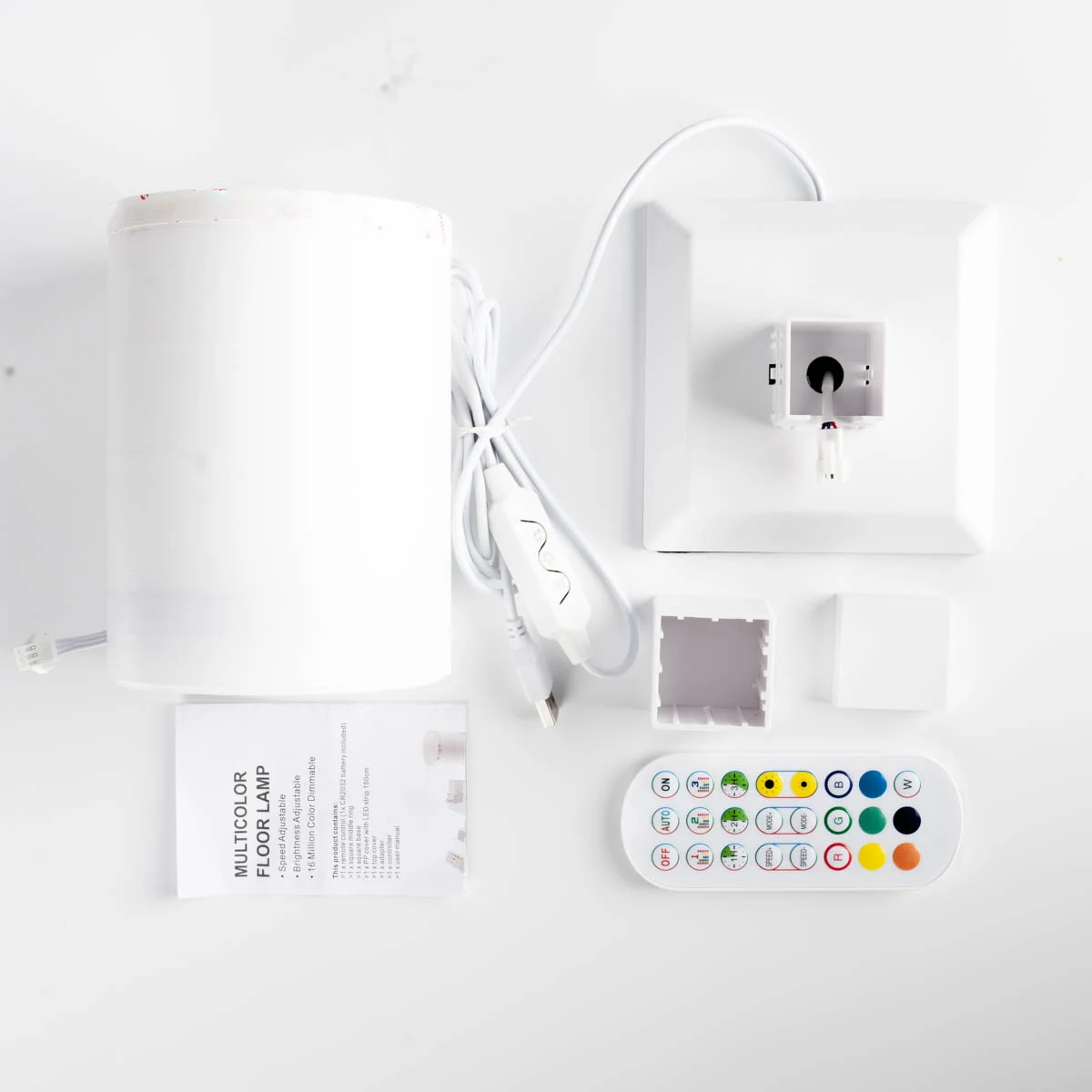 Современный умный светодиодный напольный светильник RGB + IC 16 миллионов цветов для спальни гостиной студии