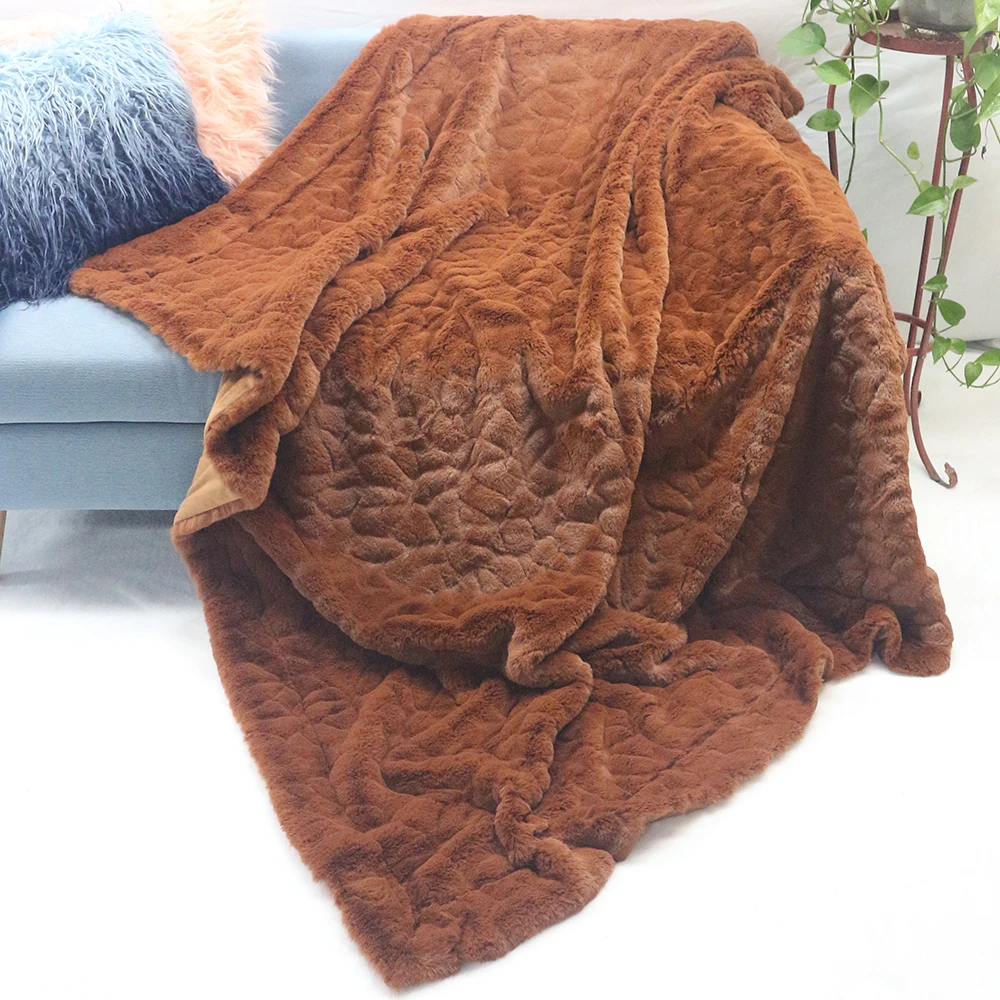 
China manufacturer fake fur blanket swaddle blankets for winter 