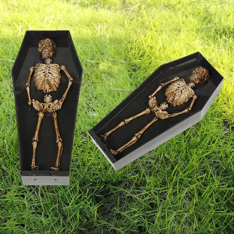Dancing Skeleton Toys Halloween Scary Coffin Skeleton Electric Halloween Prank Toy Halloween Party Supplies