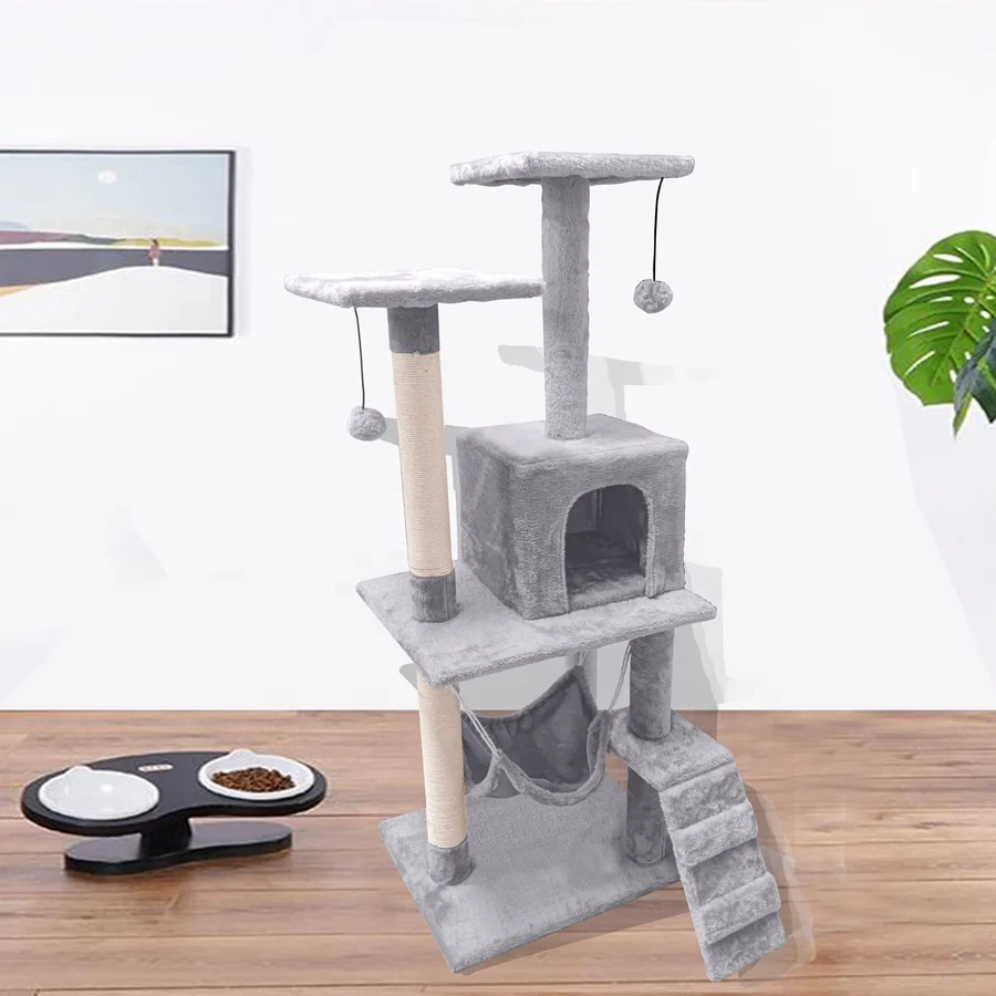 Plush Cute Style Cat Sisal Scratching Toy Portable  Cat Scratcher Tree cat tree integrated natural safety toys house