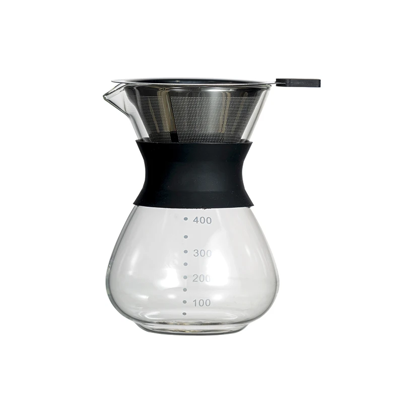 High Quality Hot Sale Pour Over Coffee Drip Kettle Pour Over Coffee Maker with Double-layer Stainless Steel Filter