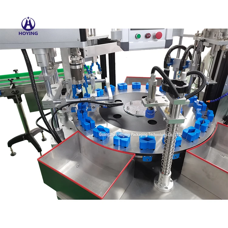 Auto 2 nozzle medical spray bottle chemical liquid filling capping labeling machine production line