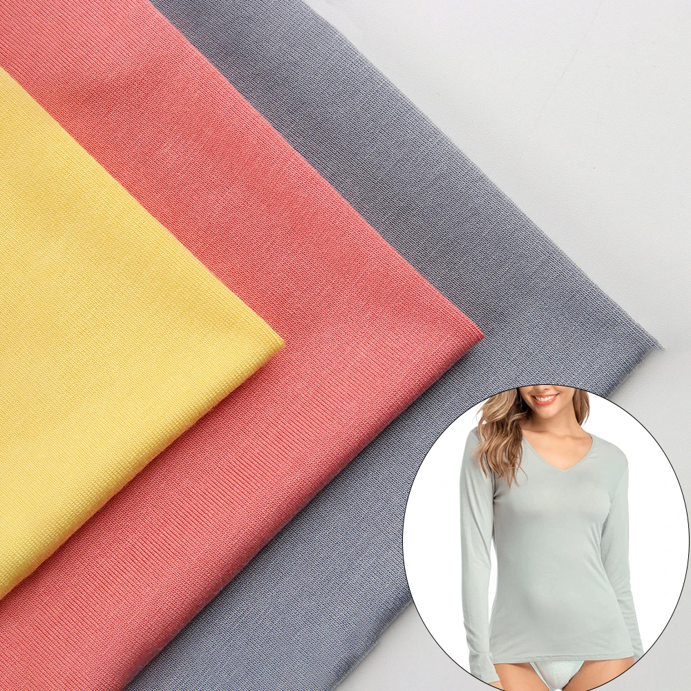 Wholesale 40s 180GSM Lenzing 47% Tencel 48% Modal 5% Spandex Blend Fabric For Underwear T-shirt Clothing