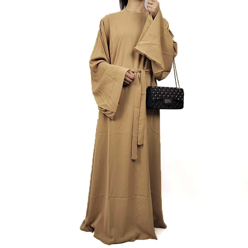 Custom Brand Name Logo open abaya dubai muslim fashion women kimono 2023 muslim long dress lady new model abaya in dubai