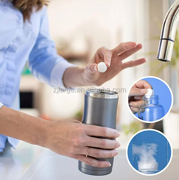 Water Scale Remover Anti Bacterial Fast Dissolve Water Bottle Cleaner Tablets