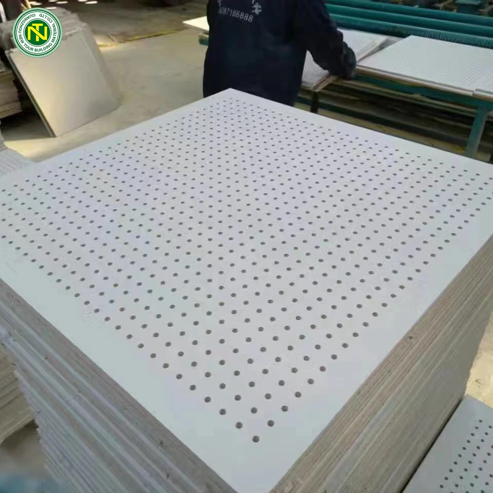 Perforated gypsum board Standard/Fire/Water- resistant / Plasterboard/ Drywall 9.5MM / 12.5MM pallet package