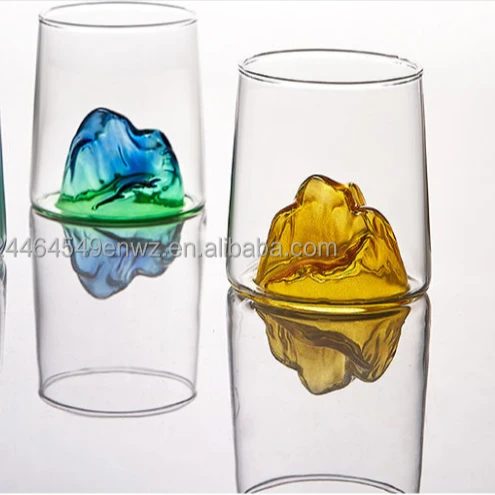 top sell modern borosilicate creative shot glass cup household transparent whiskey glass