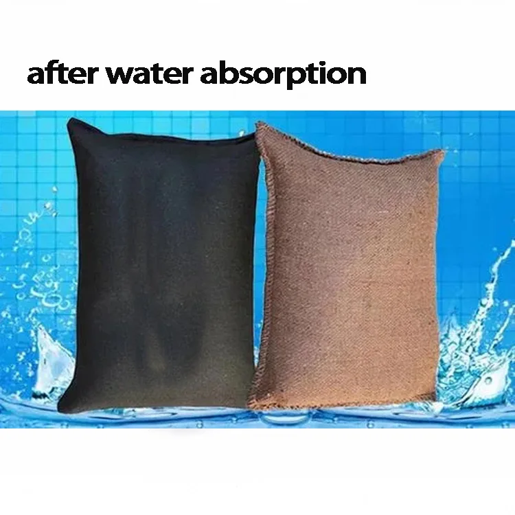 Self Expanding Sandbags Jute Hessian Flood Bags with Super Absorbent Polymer