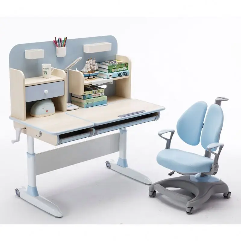New Model design adjustable ergonomic 3-18 years old reading study table and chair kids desk for children