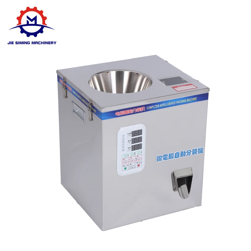 JSM 1-50g Desktop Semi-automatic Tea Wolfberry, Raisins,Spiral Weighing Filling Machine
