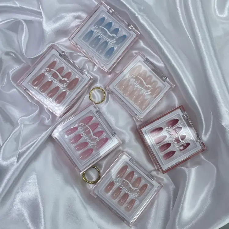 New  luxury press on nails packaging False Nails Various Color Custom Long Press On Nails For women