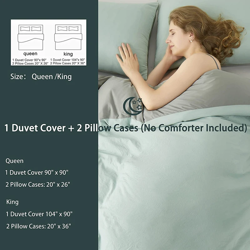 Комплект пододеяльника из 4 предметов всесезонный мягкий двухсторонний теплый охлаждающий постельного белья микрофибры с эффектом