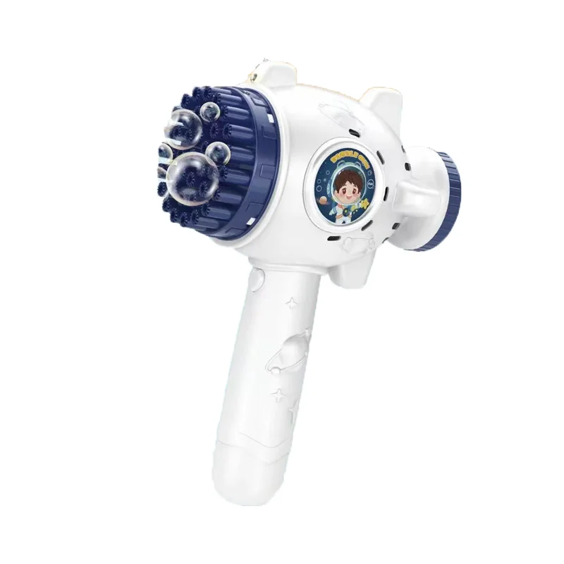 Eco-friendly 40Holes Rocket Plastic Bubble Maker toy for kid outdoor bubble toys juguetes promotional toys in summer