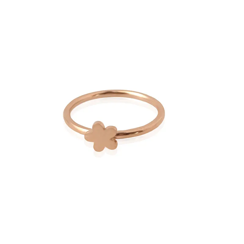 Japanese and Korean version of flower ring female simple small fresh personality design small ring