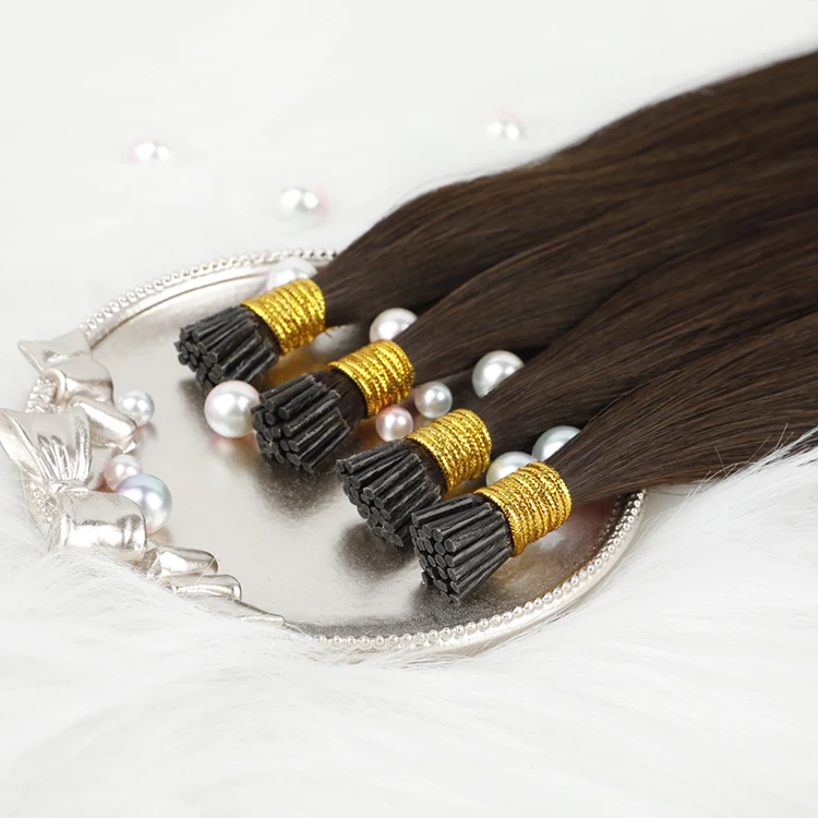 
Mongolia Raw Virgin Natural Black I Tip Pre Bonded Cuticle Aligned Human Hair Extensions 