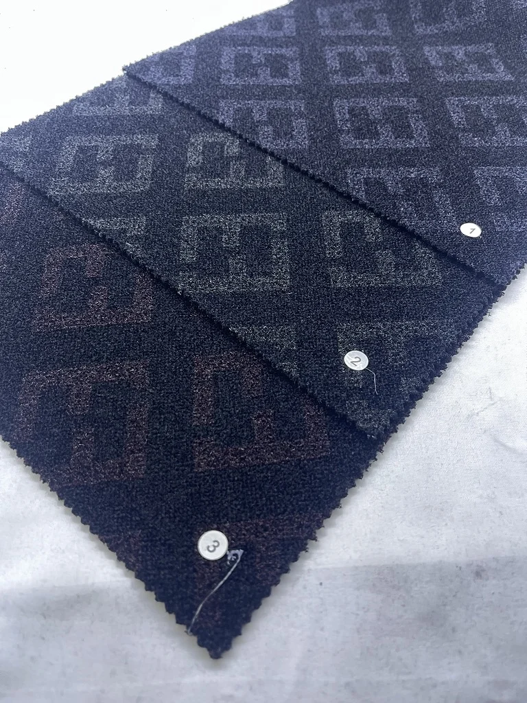 Fabric Manufacturing Polyester Cotton Knitted Letter Jacquard Chenille Fabrics For Clothing AT2071-1/2/3