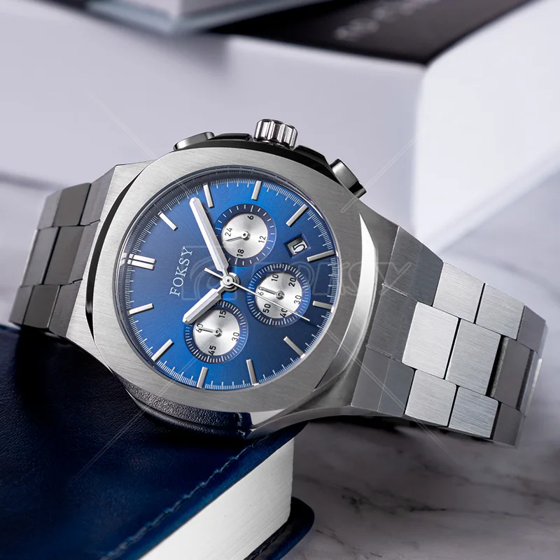 Роскошные наручные часы с браслетом из розового золота для мужчин Reloj Oro Rosa