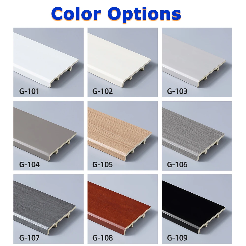 PVC Wall Base Waterproof kick plate Flooring Accessories Plastic Foam Base Board