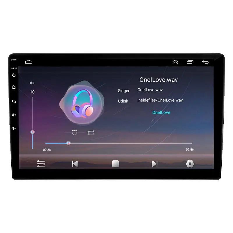 Hot Selling 4G Low-cost Stereo 10-inch 2G+32G Android 13 Large Screen Optional Carplay Car Android Player