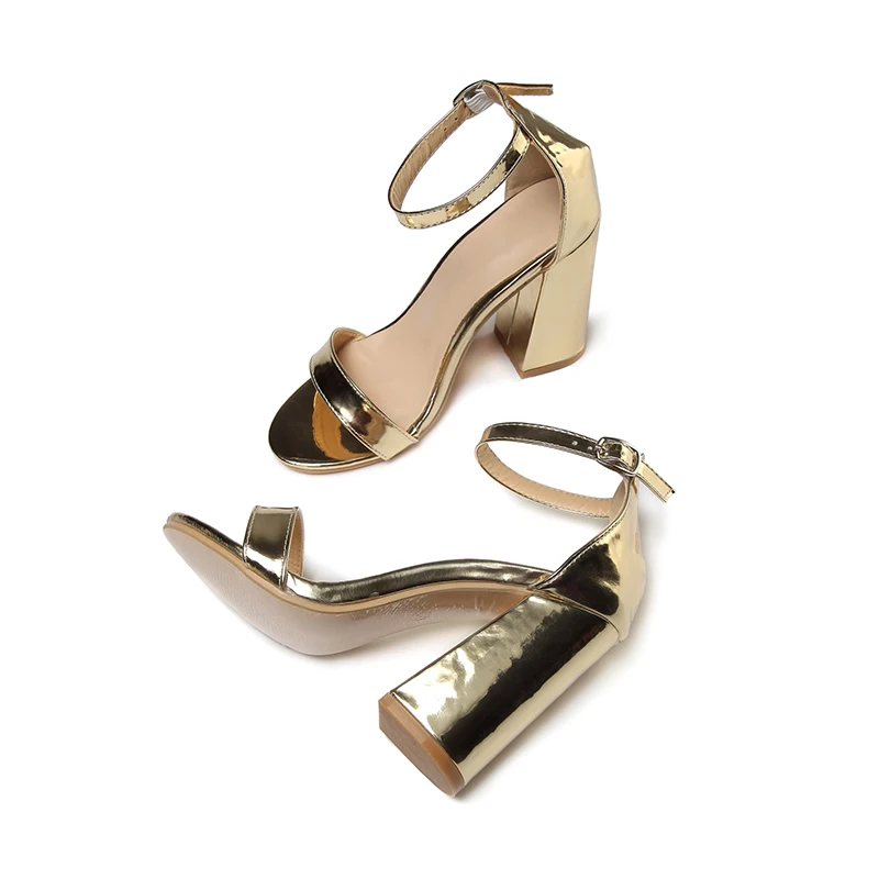 Wholesale Square Heels Peep Toe Ladies Heels Simple Elegant High Heel Shoes For Women