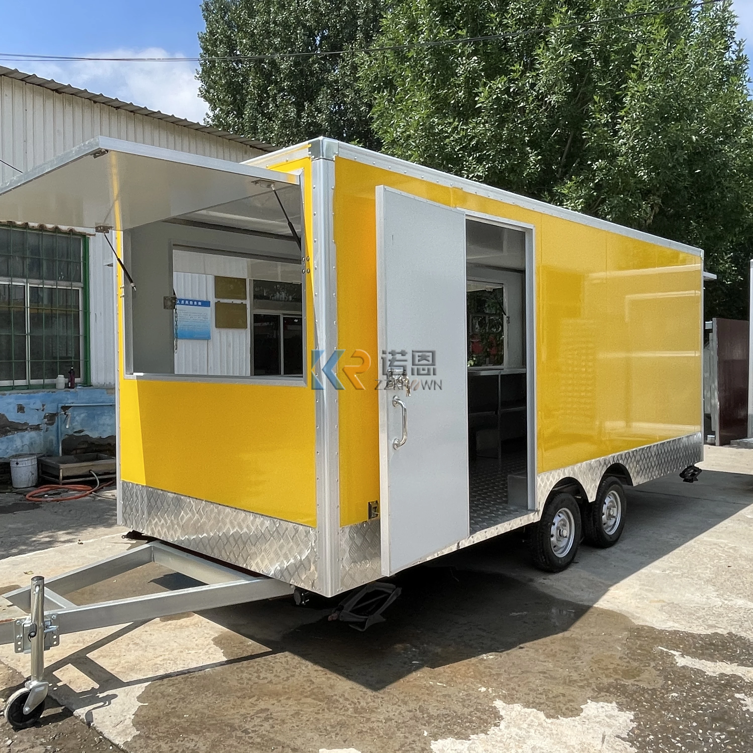 Customized food truck rolling cart fast food machine snow cone trailer food cart cooking trailer hamburger carts