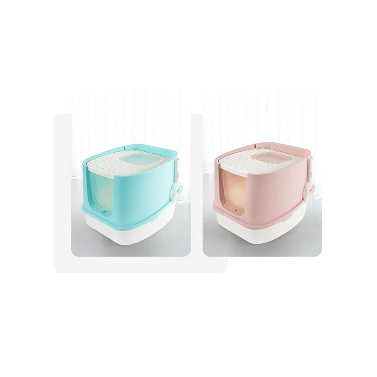 China Wholesale Fully Enclosed Cat Litter Box Oversized Deodorant Splash-Proof Cat Litter Box