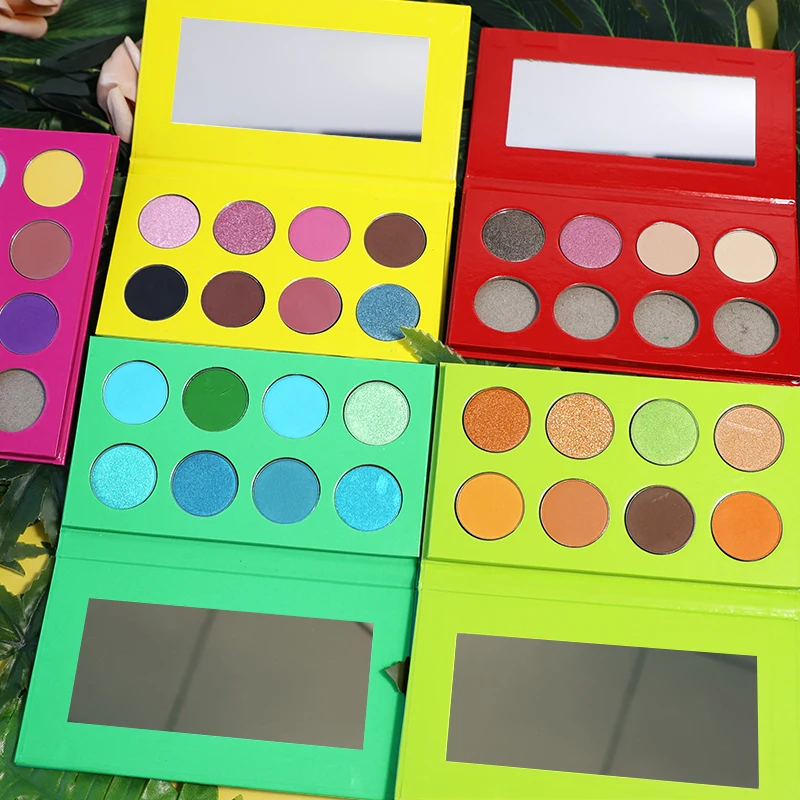 Wholesale DIY 8 Colors Private Label Eyeshadow Palette Pigment Makeup Palette Eyeshadow Custom Logo