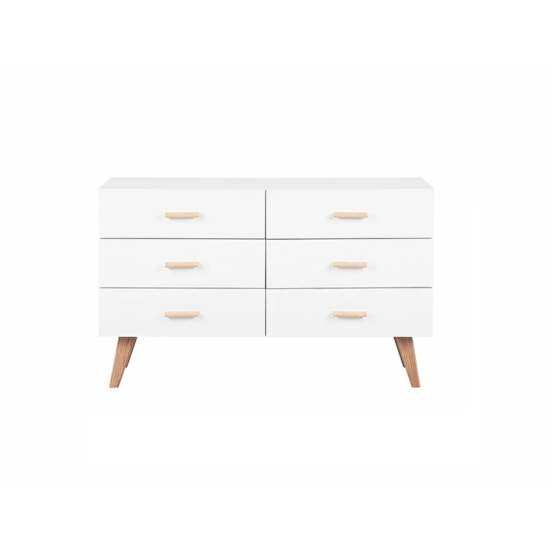 Industrial 5 Drawer  White/Black Home Furniture Bedroom Chest Of Drawers Wooden