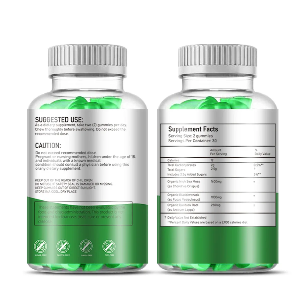 Advanced Supplement Wild Crafted Bladderwrack Burdock Root Purple Irish Sea Moss Protein Extract Powder Benefits Good For You