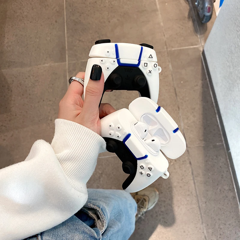 3D Creative Design Rubber Silicone Game Console  gamepad Controller Case  Wireless Earphone Cases For Apple Airpods 1 2