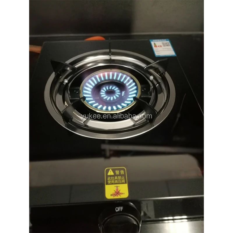 Kitchen Appliance Brand 1 WOK Burner NZ glass top Certified Gas Stove For household use