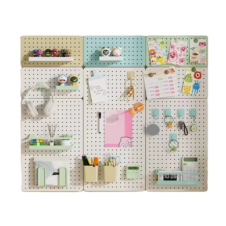No Drilling home Wall Hanger Storage Shelves mulit-funcation Display rack Assortment Hanging Hole plate Pegboard