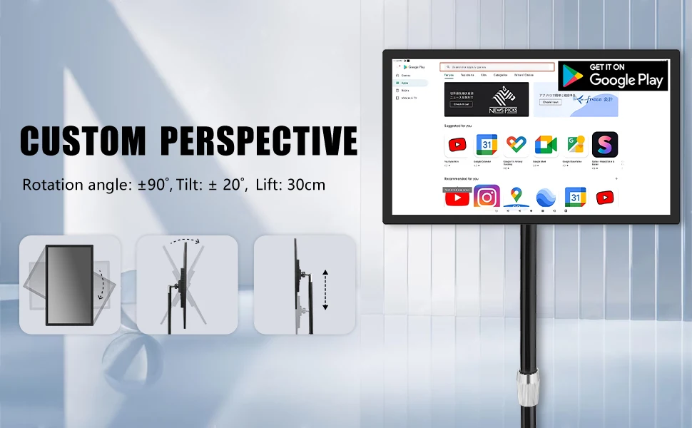 15 inch Wall mounted Tablet Advertising Screen With Android 11 And Touch Screen