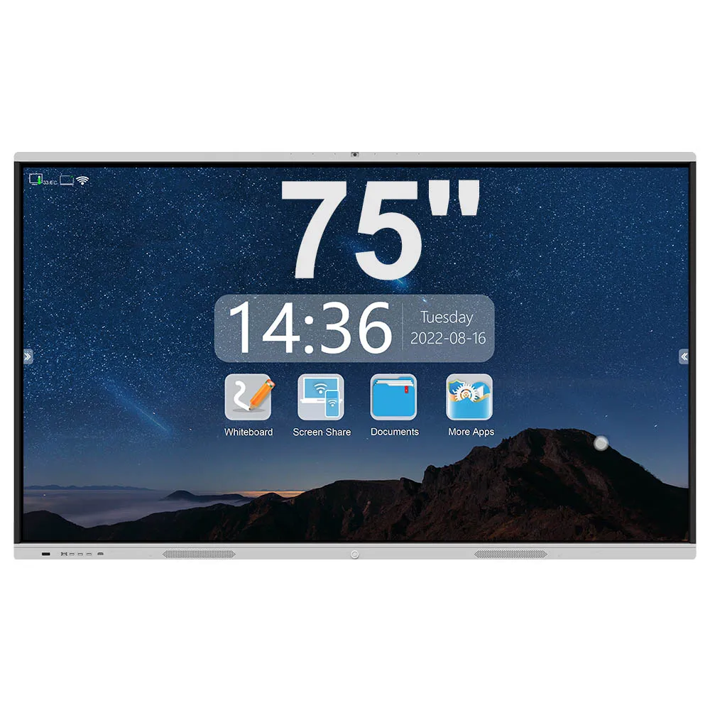 Smart Board Digital Classroom Flat Panel Custom 75 Inches Ied Electronic White Teaching Interactive Whiteboard