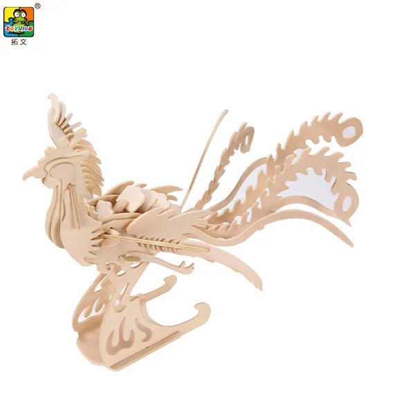 Chinese Traditional Lucky Crafts DIY puzzle toys Dragon Phoenix Symbols Educational Toy Pre-School Teaching material