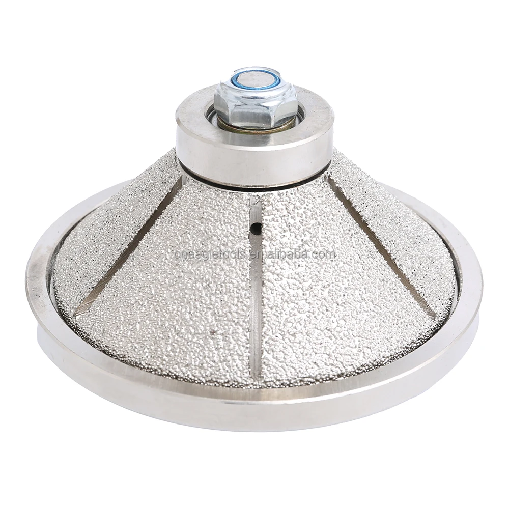 Vacuum Brazed diamond router bits E20/E30/E40mm E Bevel 45 Degree Hand Profiler Bit  for Granite/concrete/Quartz